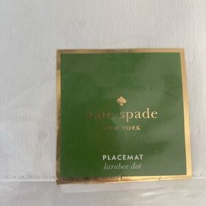 Kate Spade Larabee Dot White Placemat, set of 8, NEW, unopened
